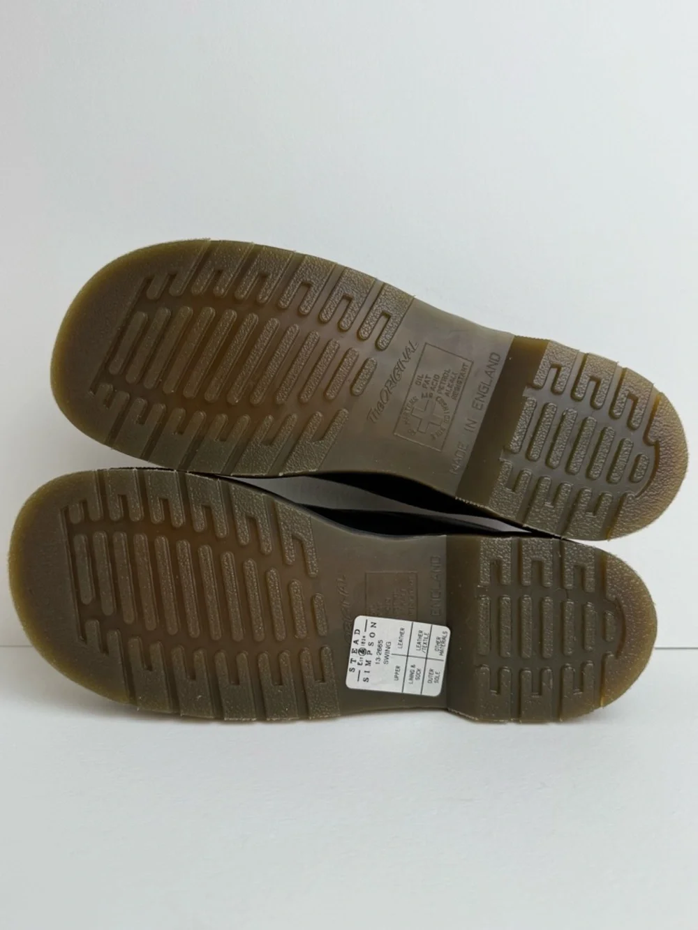 Vintage Dr. Martens England Black Greasy Leather Gibson Oxfords UK 8 - Picture 13 of 16